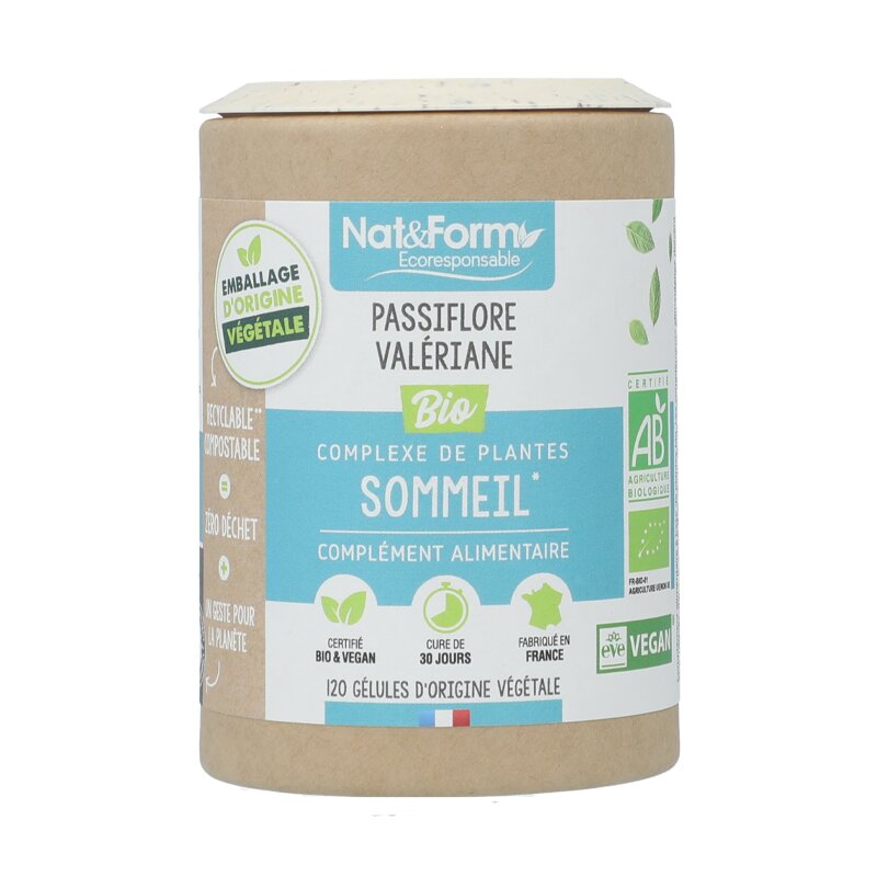 Gélules Sommeil Passiflore Valériane - Nat&Form